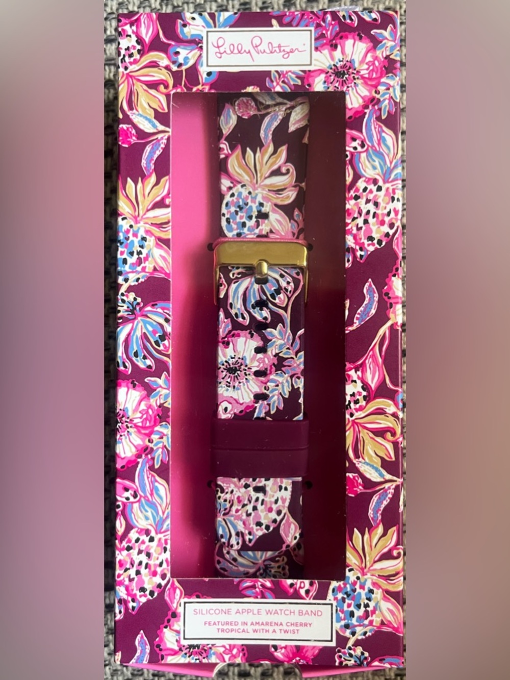 Lilly Pulitzer Silicone Amarena Cherry Watch Band